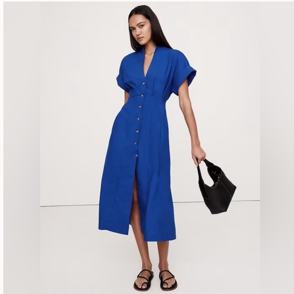Banana Republic Cotton Poplin Shirt Dress